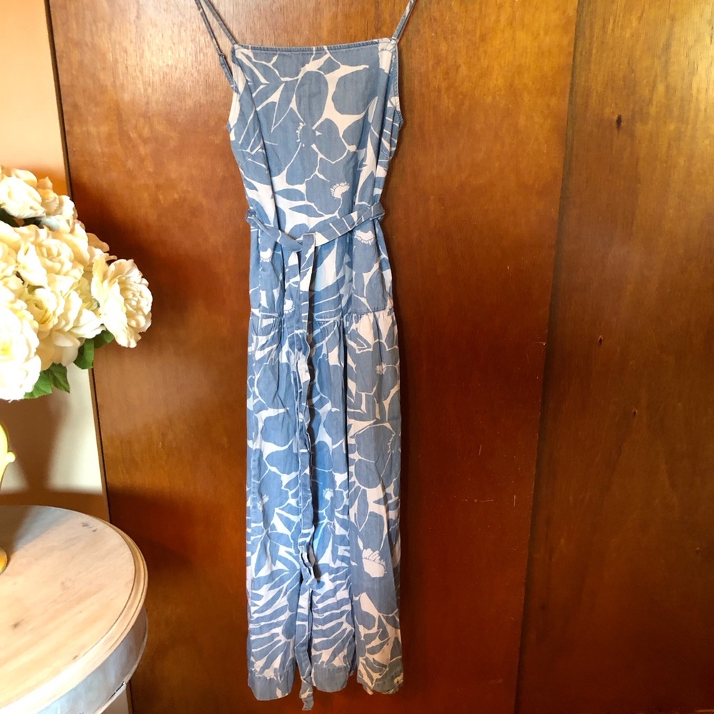 GAP Blue and White Maxi Dress